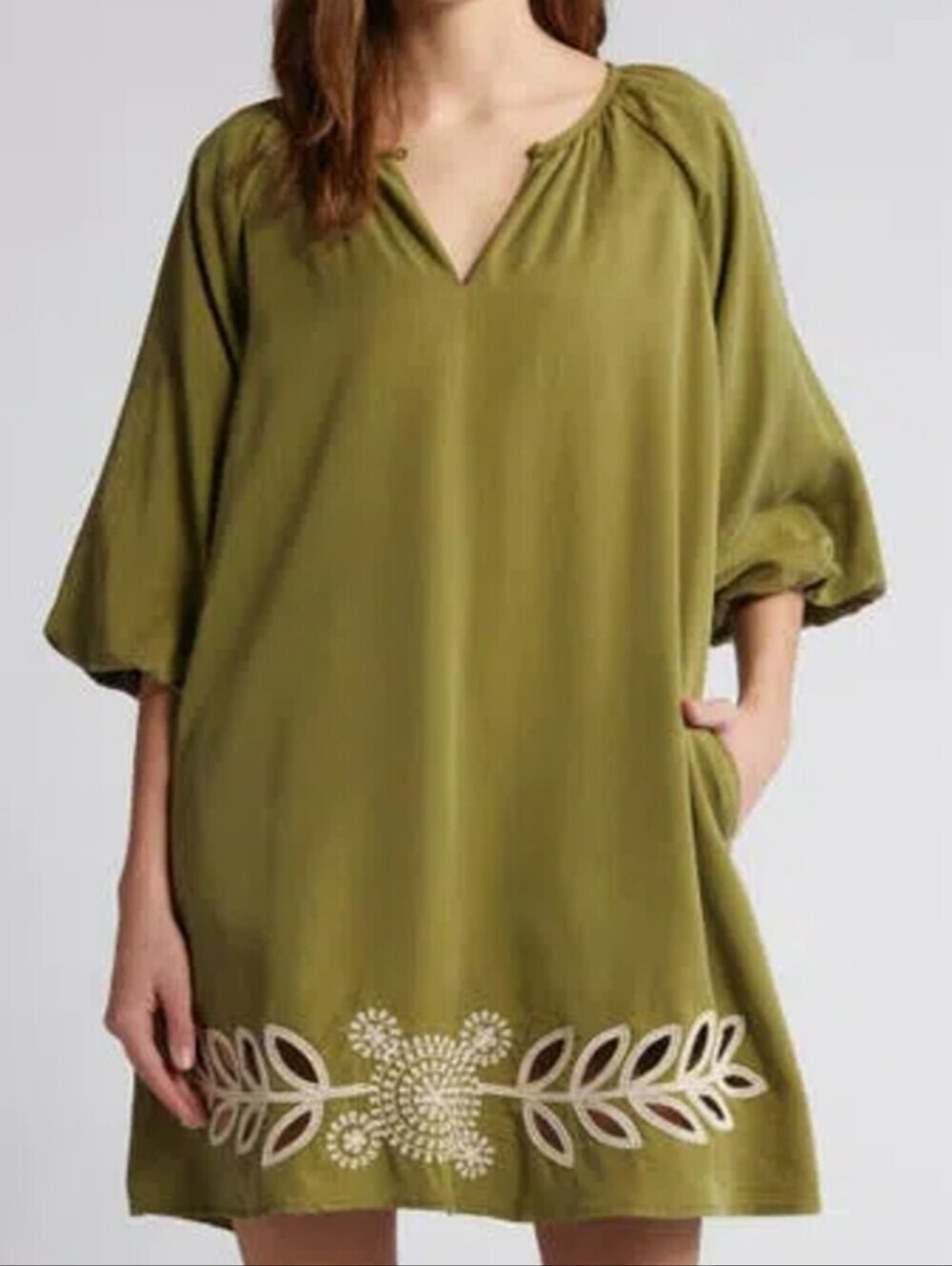 CIEBON Krista Embroidered Detail  Minidress Large Shift